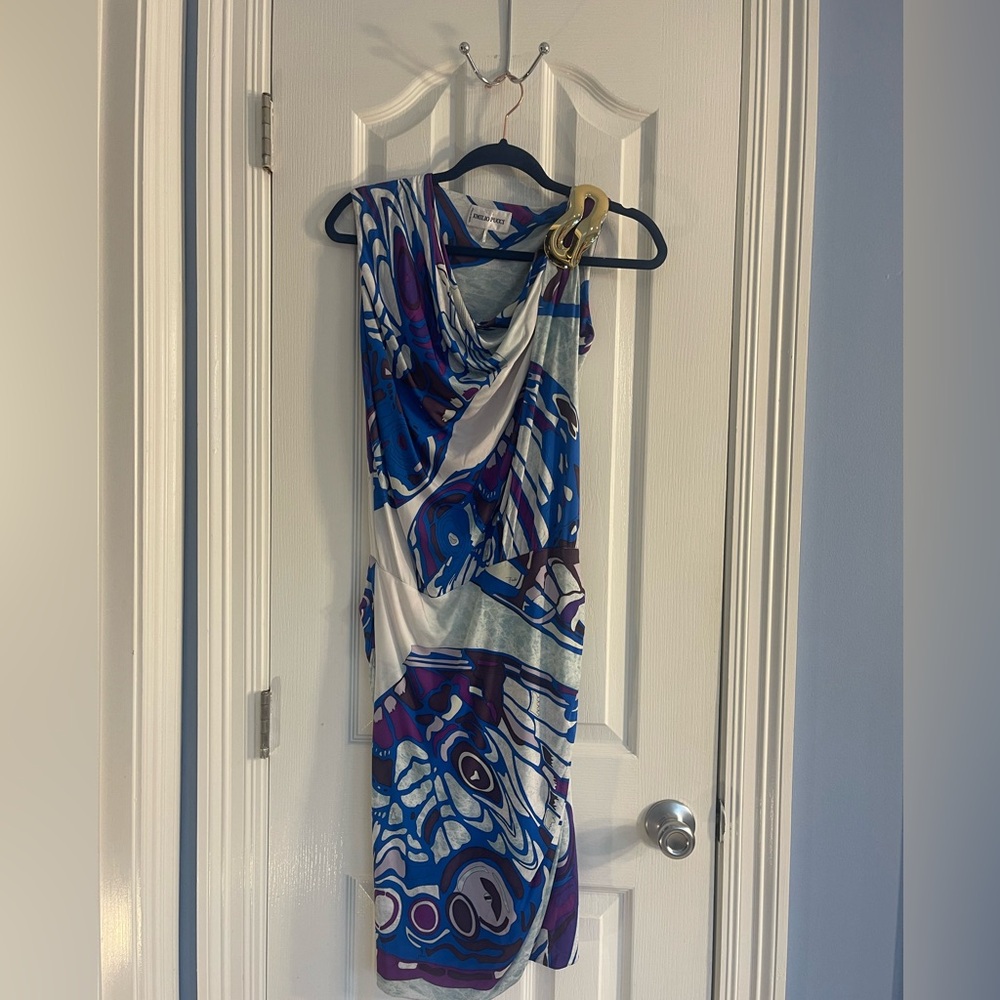 Emilio Pucci Italian Luxury Designer Abstract Dress